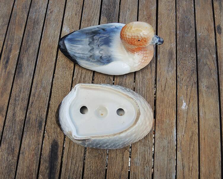 Old Ceramic Duck Terrine