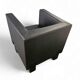 4 x Black Leather Poltrona Frau Moji Armchairs / sofa by Shigeru Uchida