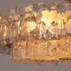 Paire de lustres en laiton et cristal Doria Leuchten du milieu du siècle, années 1960