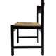 4 vintage dining room chairs with braided seat in wenge wood, 1970s