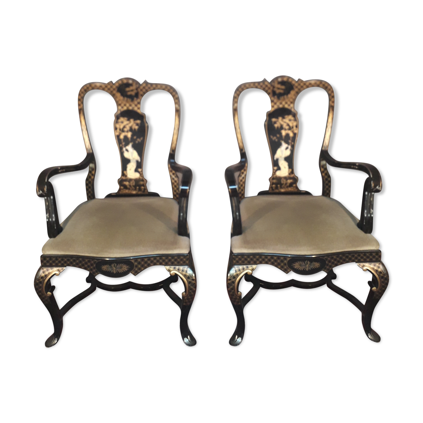 Pair of Chinese armchairs