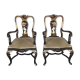 Pair of Chinese armchairs