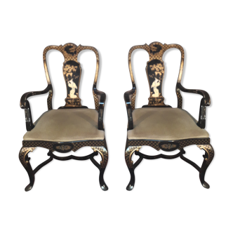 Pair of Chinese armchairs