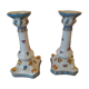 2 porcelain candlesticks