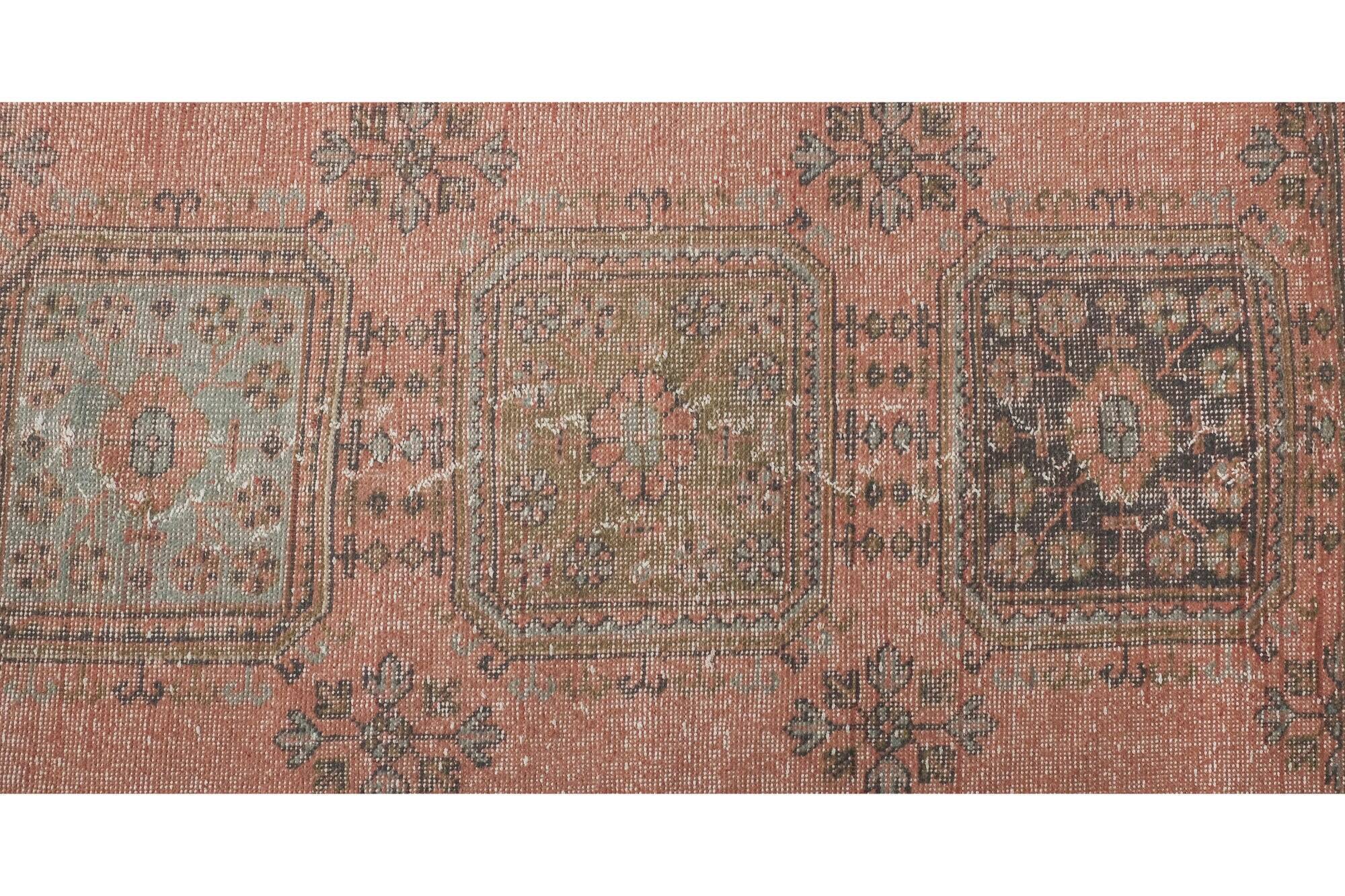 Vintage Turkish hallway rug 85x683 cm