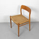 Niels Møller Model 75 oak papercord dining chair for J.L Møller
