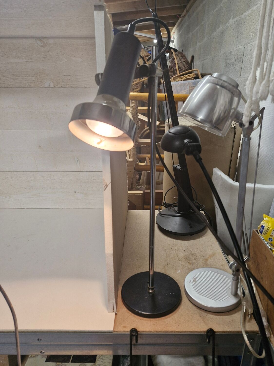 Lampe de bureau chrome 1970