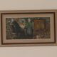 Huile sur toile suédoise originale – « Deux personnages à une table »