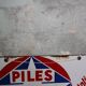 Double-sided enamel plate Piles Mazda Station service
