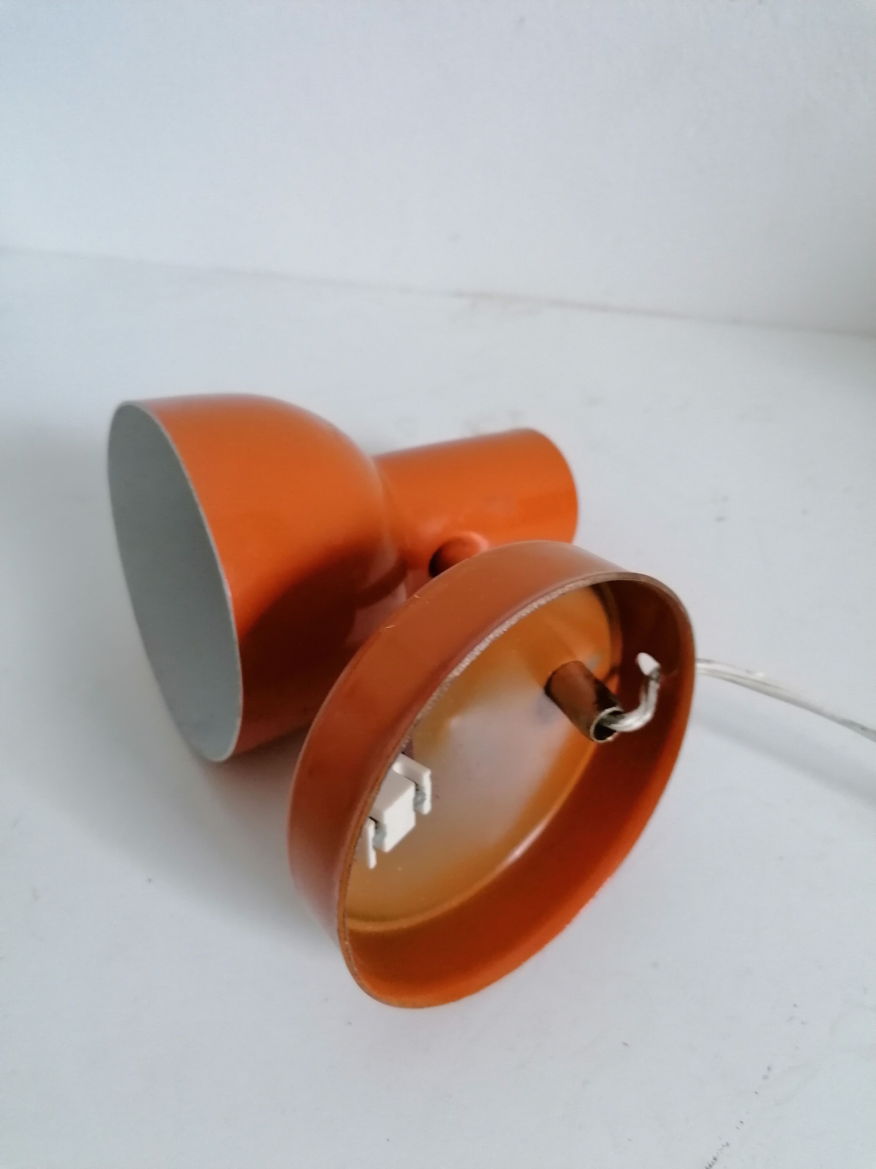 Vintage orange metal spot lamp