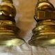 Old gilded bronze candle holder lamp bases