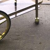 French brass two tier bar cart, 1960s