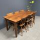 Rustic french farmhouse dining table made of oak and elm