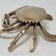 Vintage solid brass crab