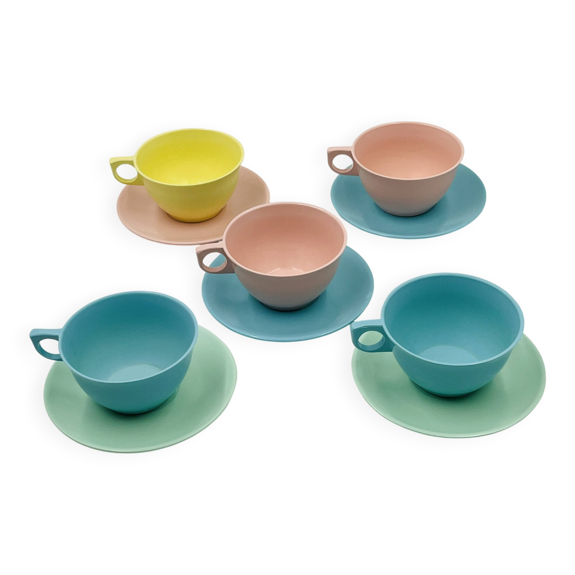 Élysée cup and saucer set in melamine