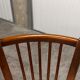 Baumann chair 153 in dark wood and white skai