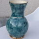 Vase in ceramic emailed green Vallauris vintage 1960