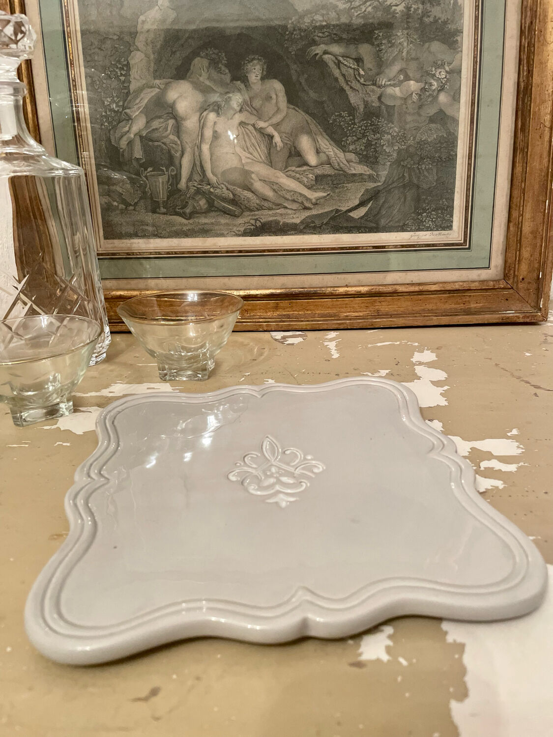 Shabby chic ceramic top