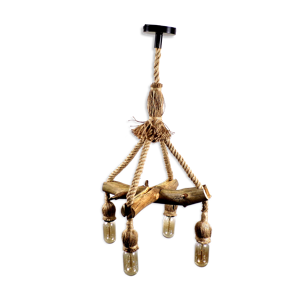 Suspension déco corde