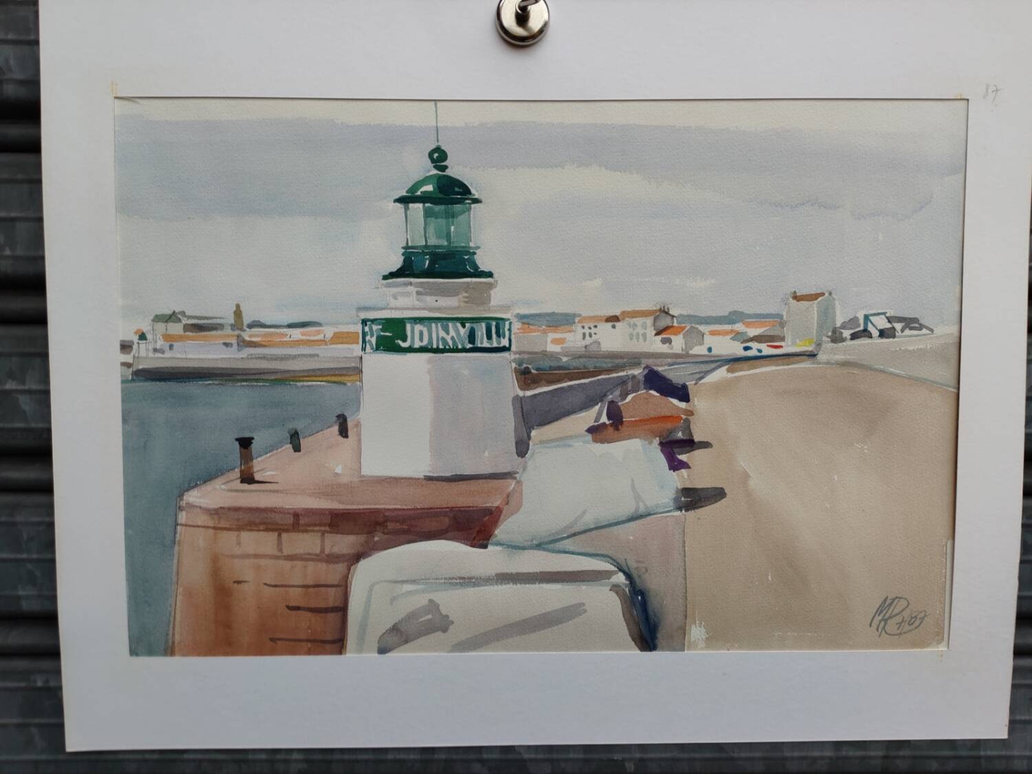 Watercolor by Michel Roubille, the island of Yeu 1987.