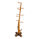 Vintage Brutalist wood standing coat rack