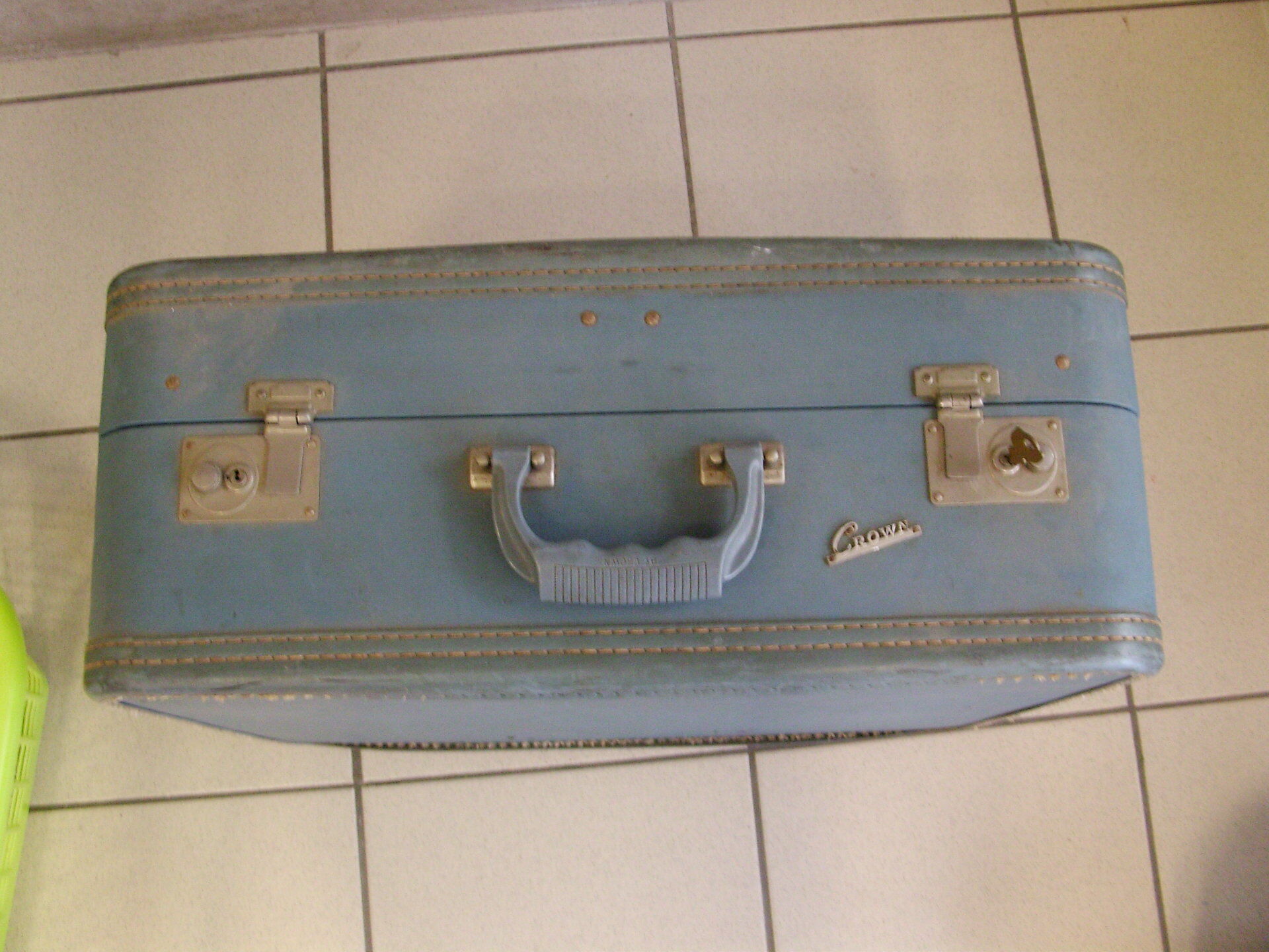 Vintage blue case decorates Paris eiffel tower 60