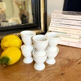 Six porcelain "Clover" egg cups - 1970.