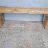 Solid wood bench patinated 120cm