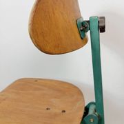Chaise d'atelier industrielle verte foncée, années 1950