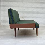 1970s, Danish daybed, furniture wool, solid teak wood, original condition.