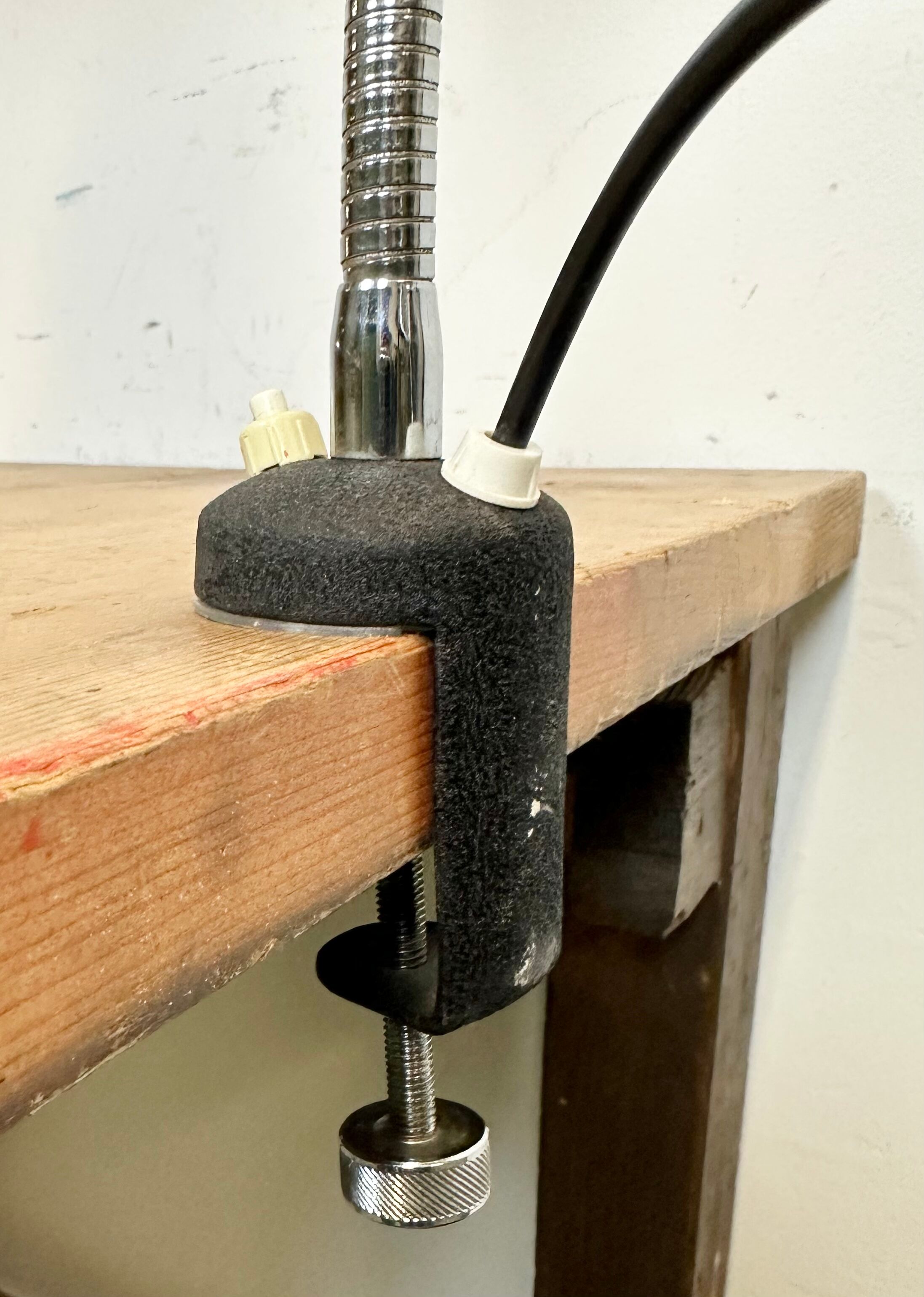 Vintage Chrome Italian Gooseneck Table Lamp, 1960s