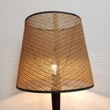 Midcentury modern mahogany lamp