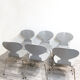 Suite of 6 chairs "ant" Jacobsen, ed. Fritz Hansen 2002