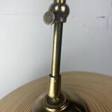 Telescopic brass and pencil reed rattan bamboo hanging pendant lamp, Italy 1970s