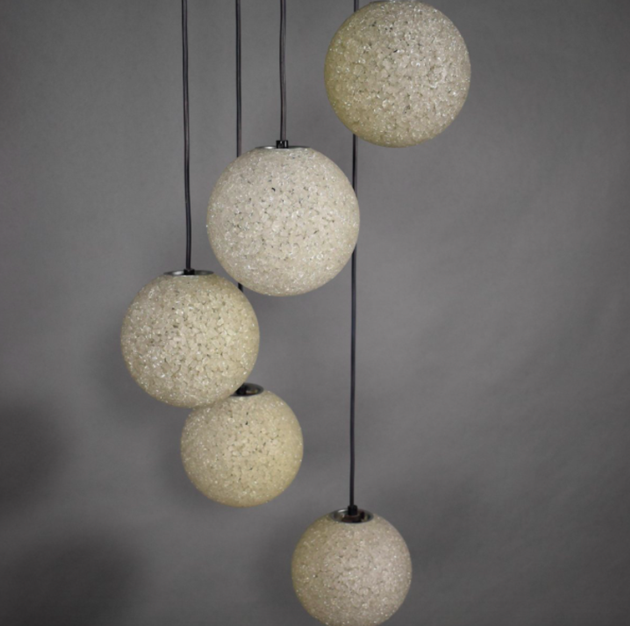 Vintage five-globe ceiling lamp 1960