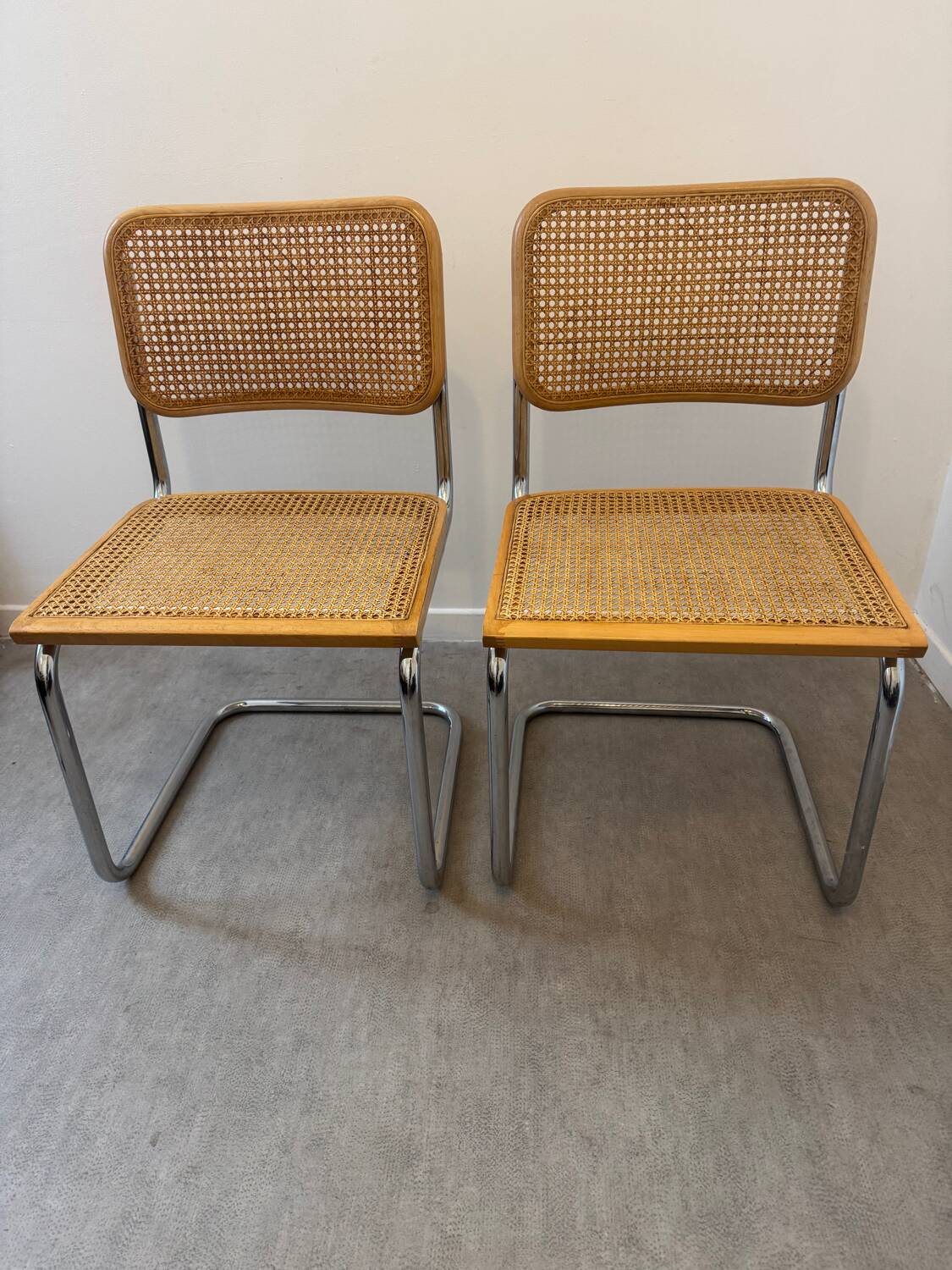 Pair of Cesca chairs by Marcel Breuer b32 Made in Italy