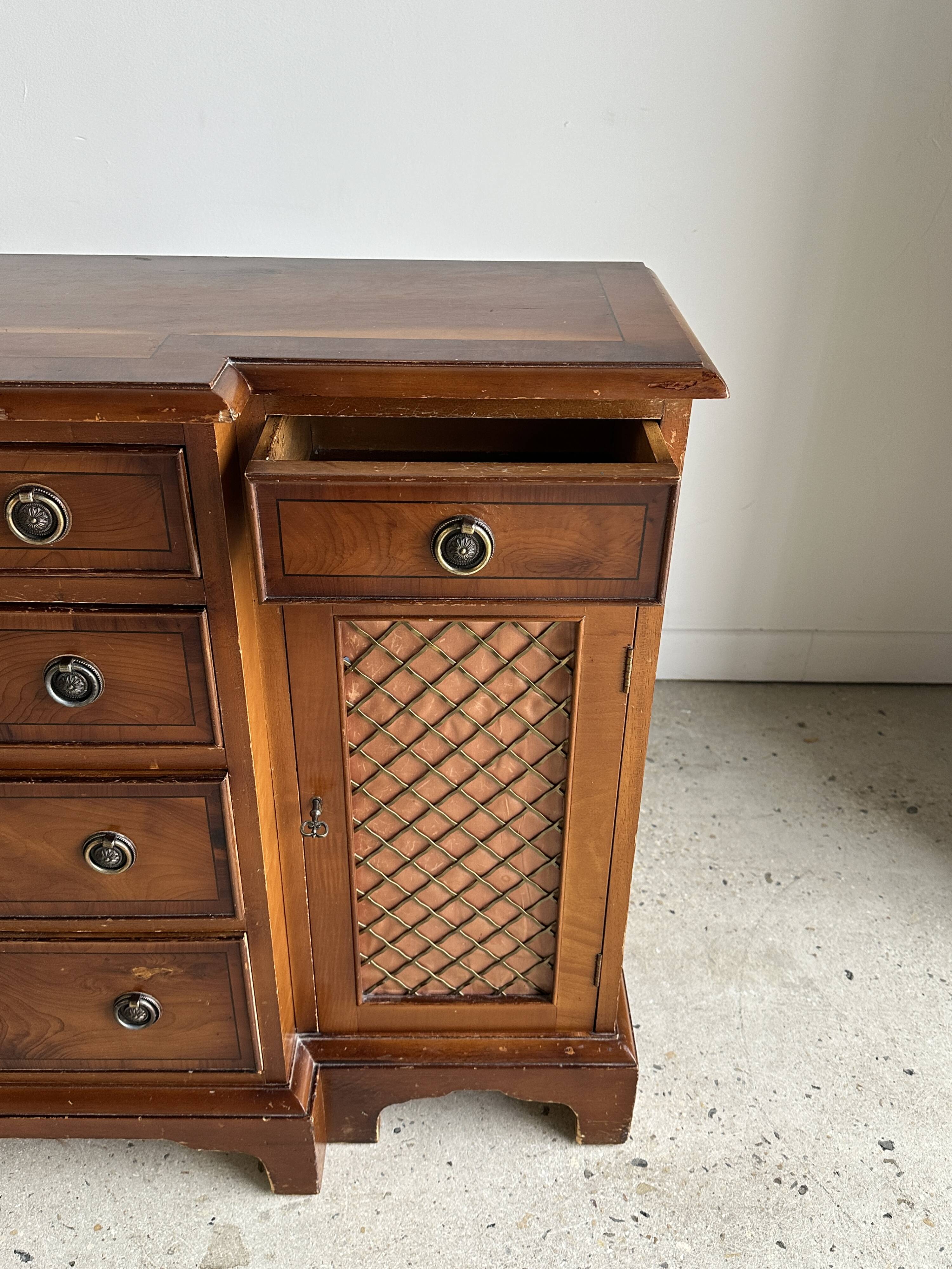 Chiffonier, small 19th century storage unit 1m12 x 74 x 35