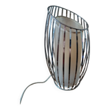 Chromed metal lamp with cylinders