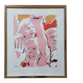 Modern painting "The Protesters" signed by José Balmes
