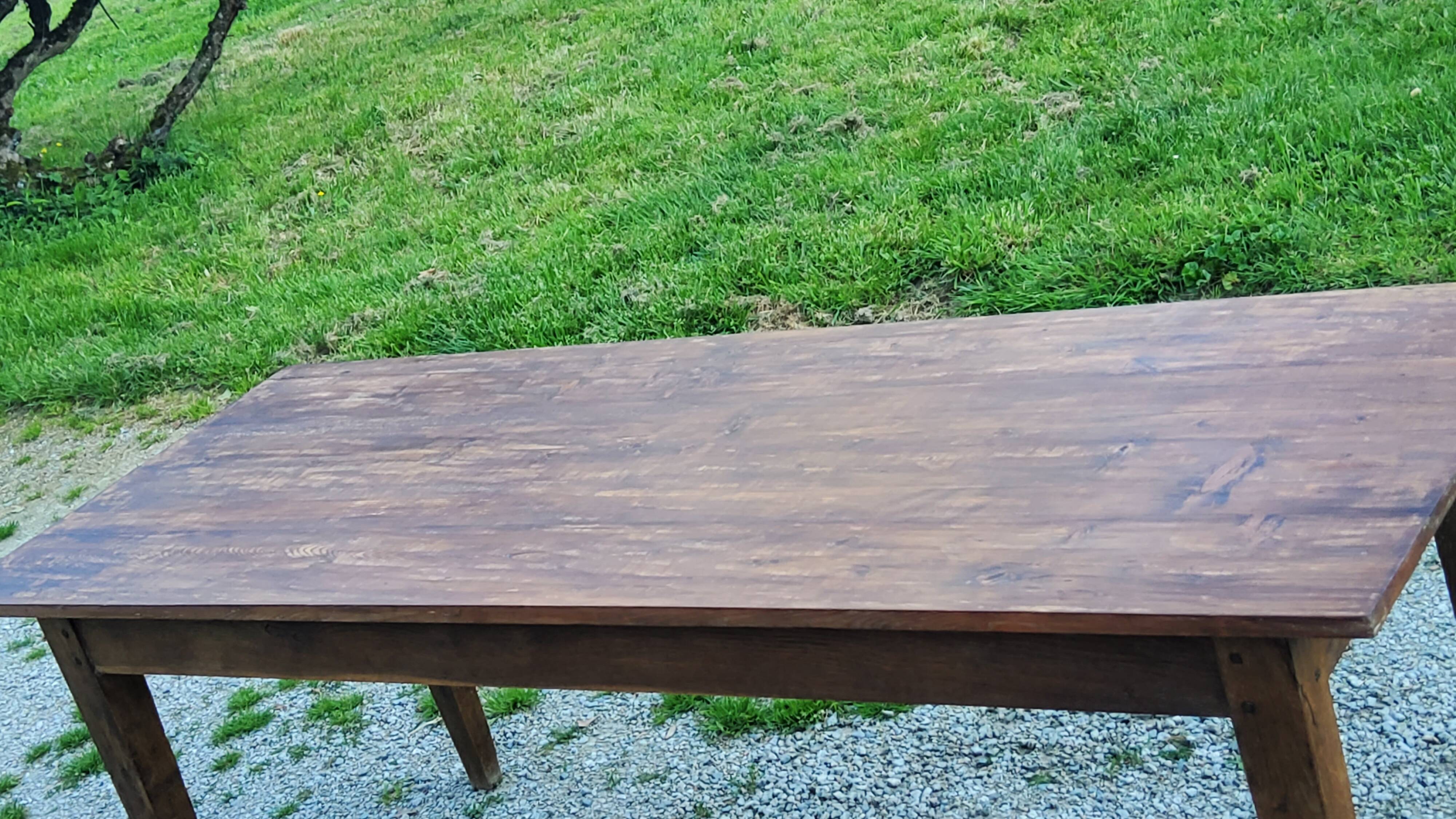 Old farm table spindle legs 195cm