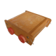 Old raw wood construction game in its cart