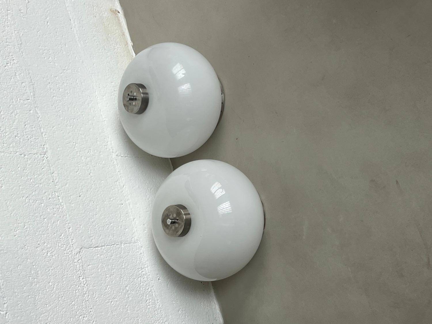 Ensemble de deux appliques / lampes de plafond / lampes de chevet par Goffredo Reggiani