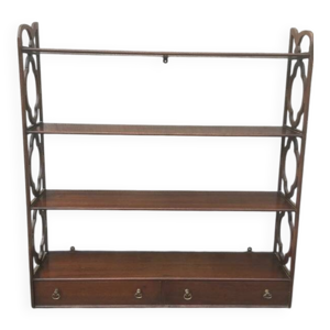 Étagère murale en acajou - style
