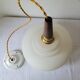 Suspension en opaline et teck