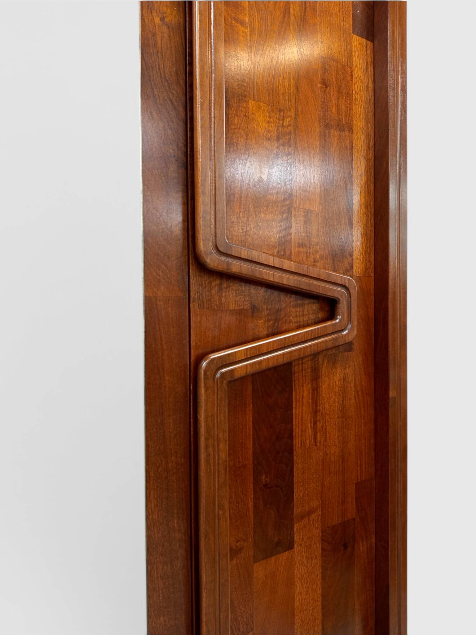 Modernist mahogany wardrobe with smoked mirrors (late 1970s)