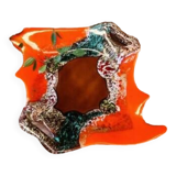 Vallauris Tray/Cup in Orange and Brown Gradient