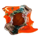Vallauris Tray/Cup in Orange and Brown Gradient