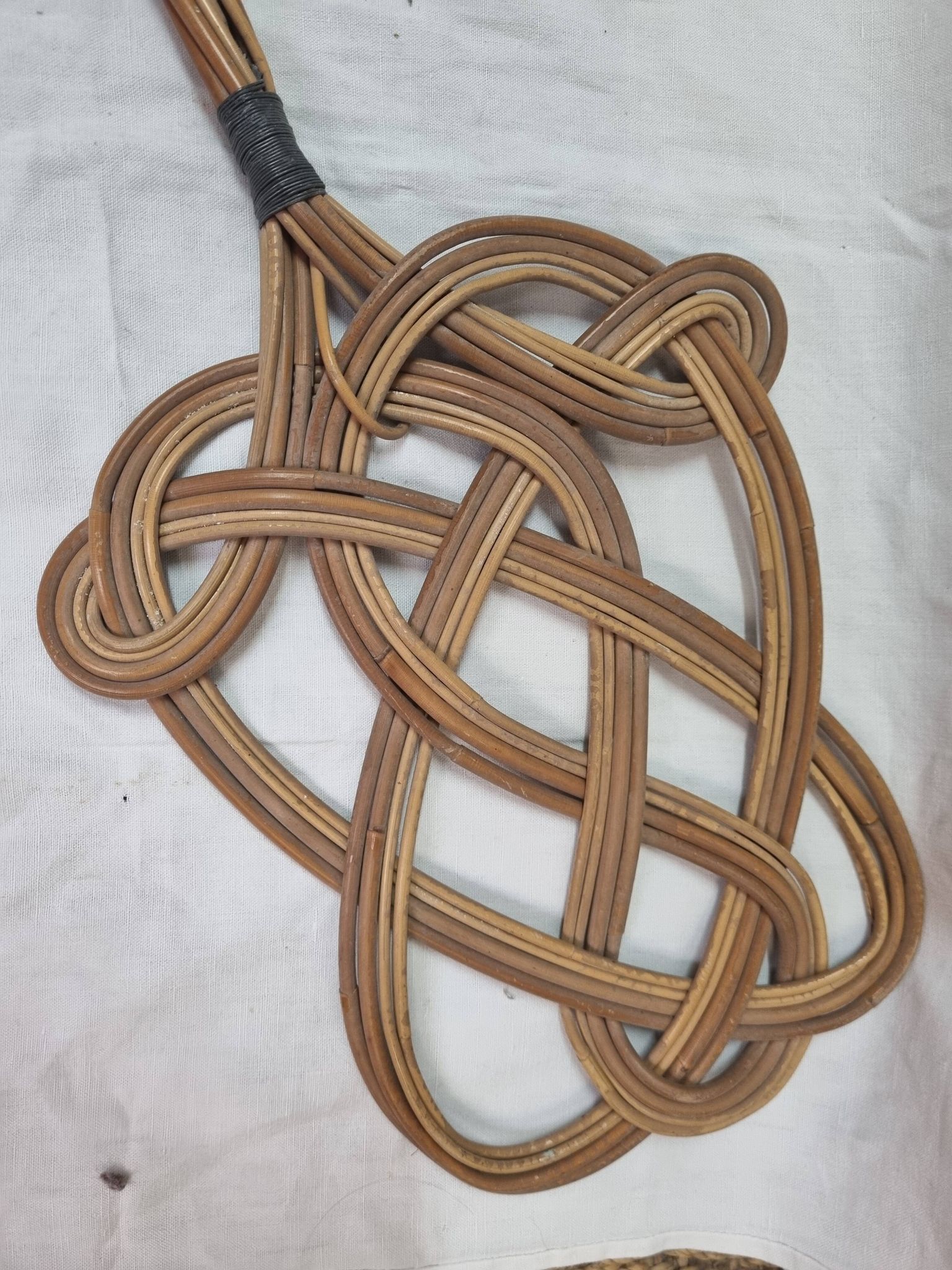 Tapette en rotin, tape-tapis de 1970