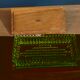 Butter dish in molded glass wood inox art deco