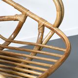 Bamboo rattan armchair